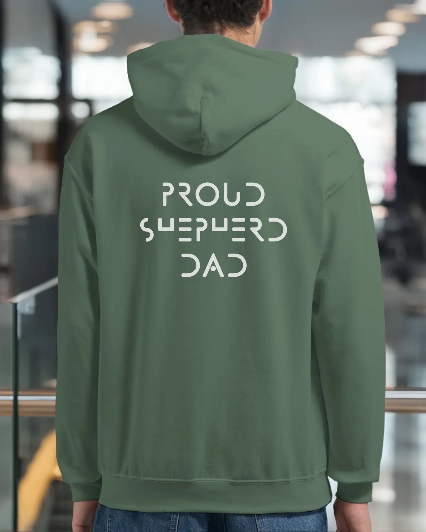 Personalised hoodie with bold back text that can be customised for any dog parent. Great gift for pet mums and dads to show breed pride, humour, or heartfelt messages.