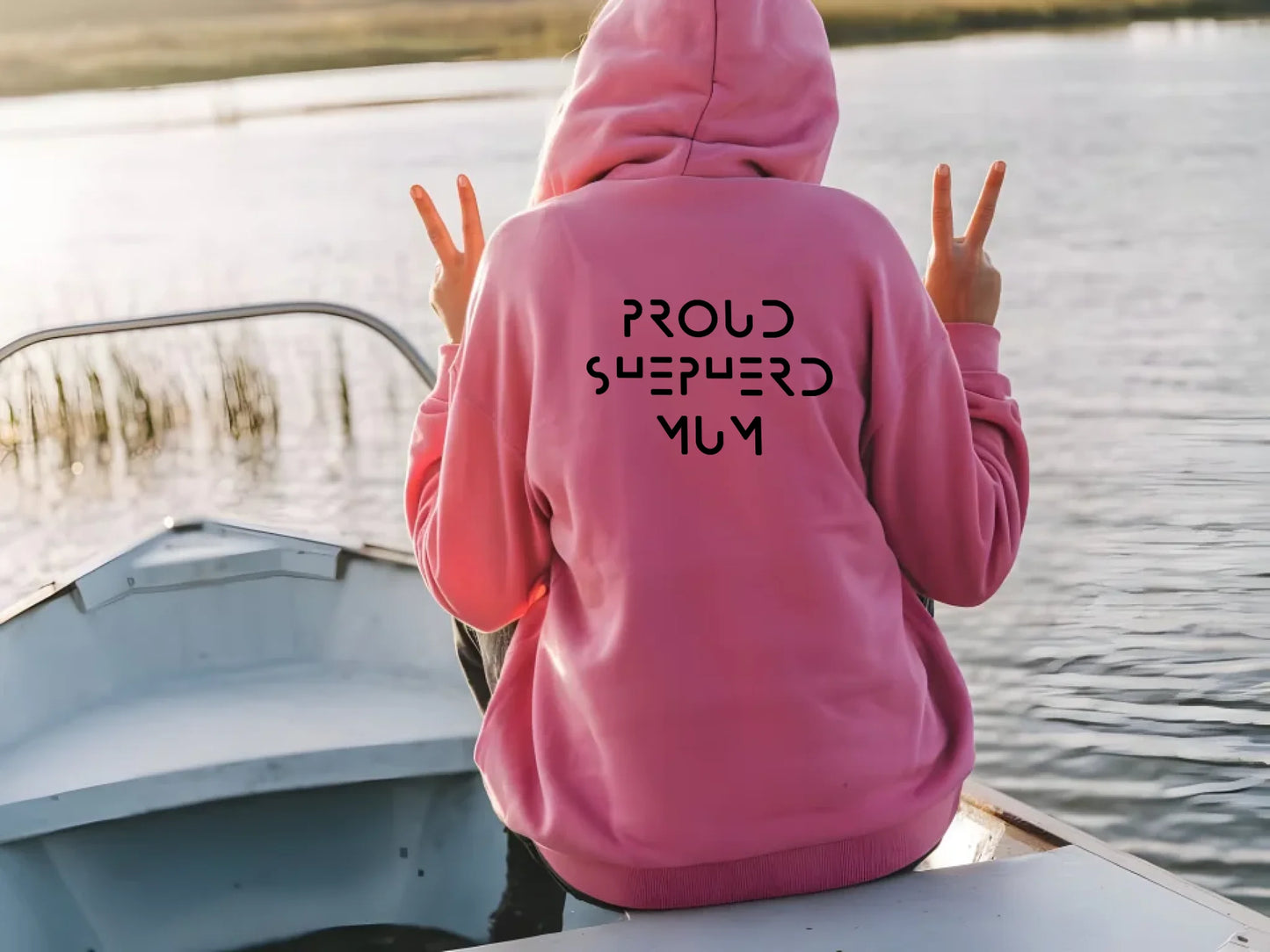Back: Personalised Dog Parent Hoodie – Back View Light Colour