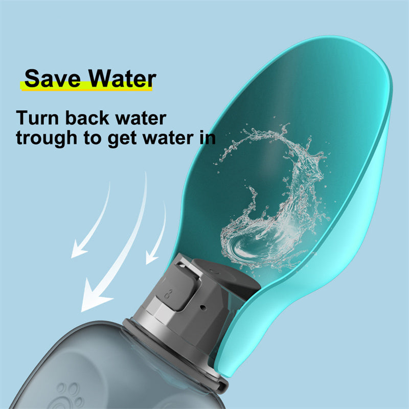 HydroMate XL™ | 800ml Leak-Proof Dog Water Bottle with One-Hand Use and Foldable Bowl for All Dogs Including Large Breeds and Multiple Pets