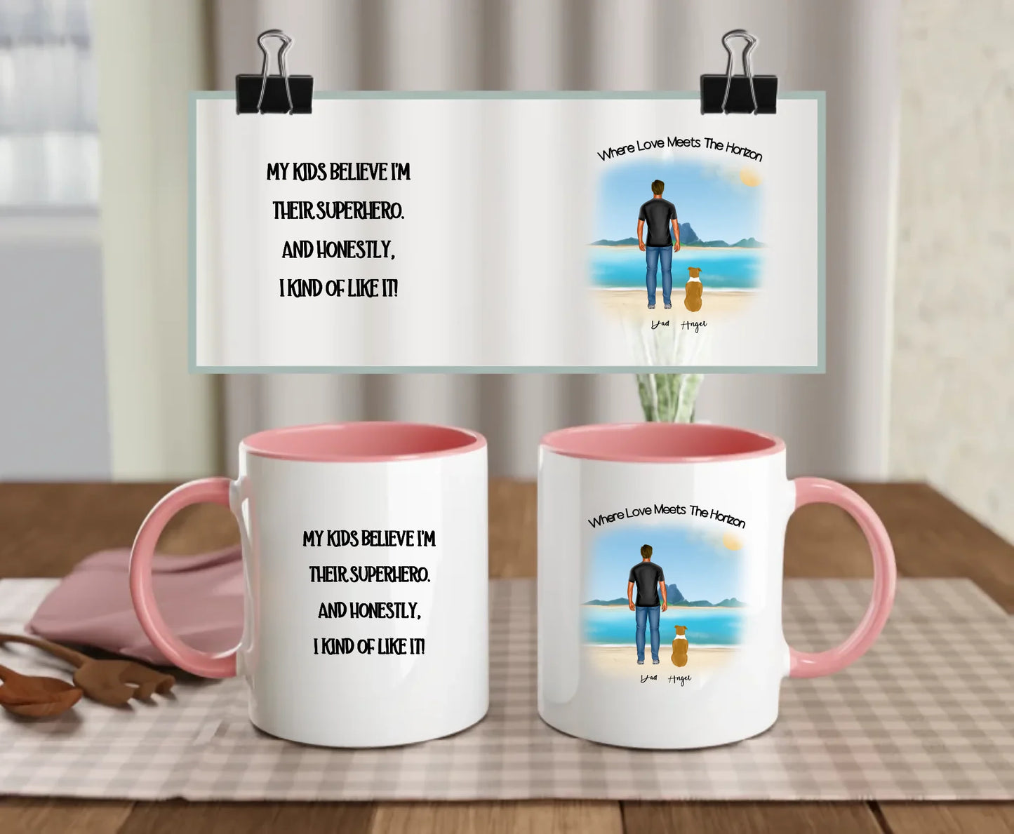Single Dad Edition mug in pink