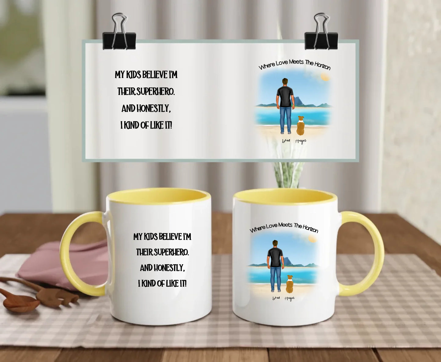 Single Dad Edition mug in yellow