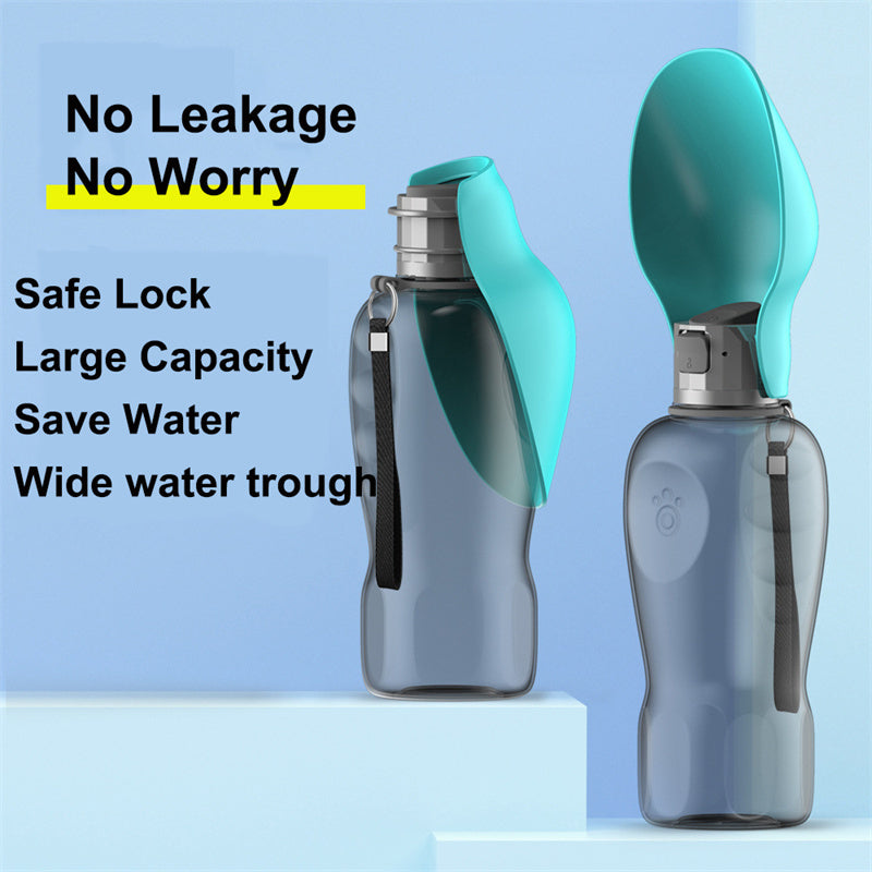 HydroMate XL™ | 800ml Leak-Proof Dog Water Bottle with One-Hand Use and Foldable Bowl for All Dogs Including Large Breeds and Multiple Pets
