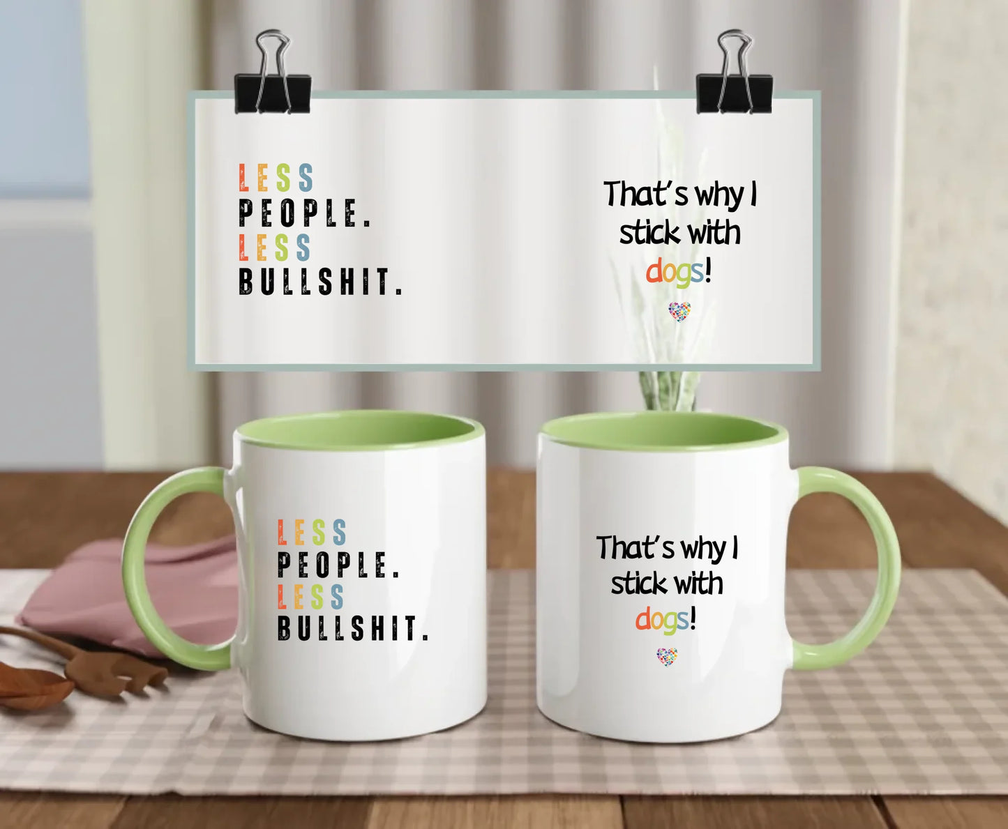 Dogs Vibes Only™ mug in green