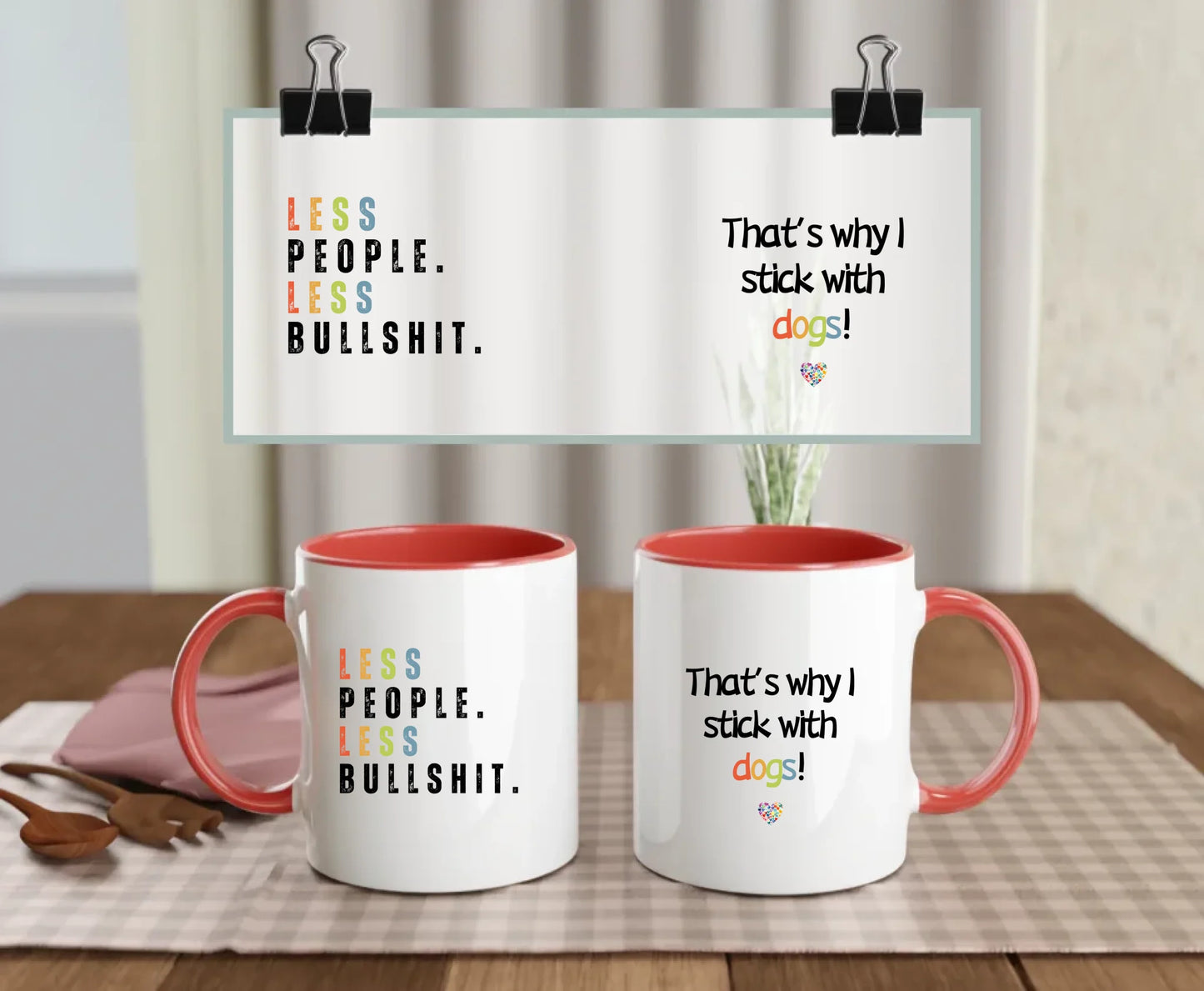 Dogs Vibes Only™ mug in red