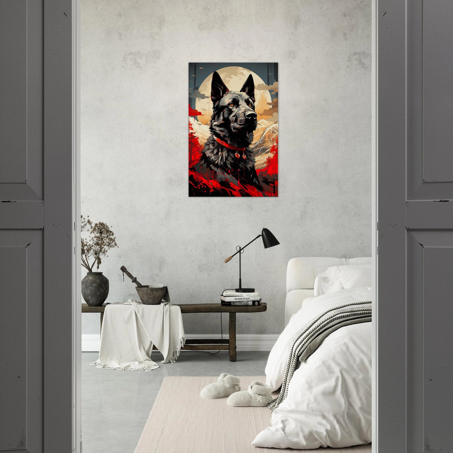 Front: Samurai Dog Canvas – Front View