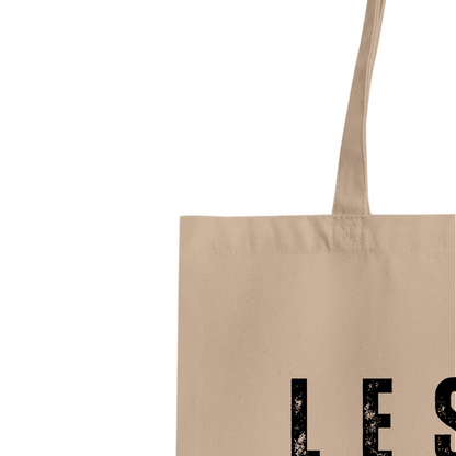 LESS PEOPLE LESS STRESS Organic Tote Bag | Unique & Fun Gift For Dog Lovers