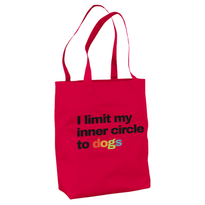 LESS PEOPLE LESS CHAOS Organic Tote Bag | Unique & Fun Gift For Dog Lovers