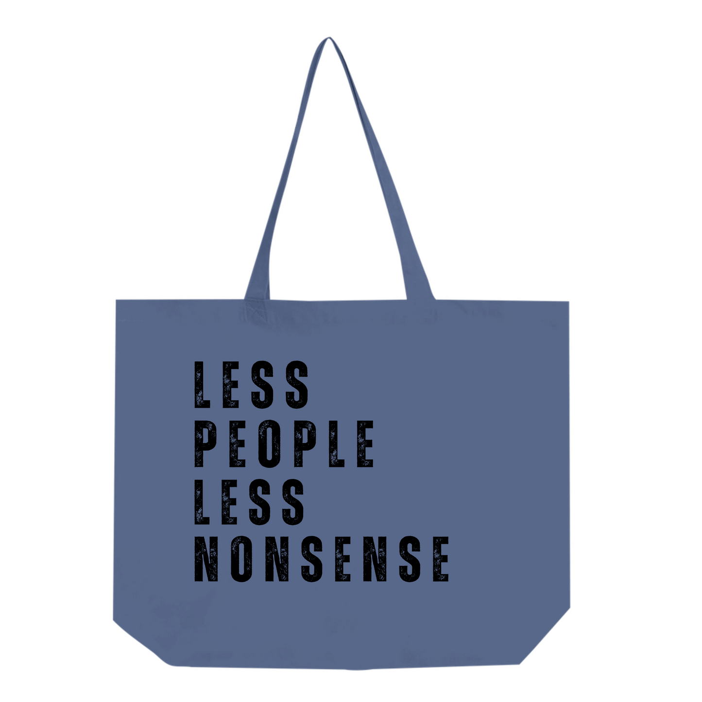 LESS PEOPLE LESS NONESENSE Organic Tote Bag | Unique & Fun Gift For Dog Lovers