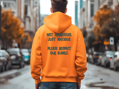 Orange Gildan 18500 Men Hoodie Mockup 9