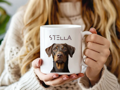 Girl holding mug mockup 6