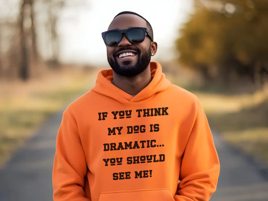 Orange Gildan 18500 Men Hoodie Mockup 3
