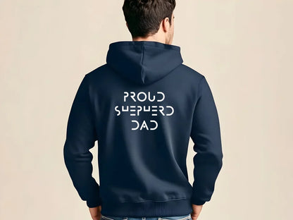 Personalised hoodie with bold back text that can be customised for any dog parent. Great gift for pet mums and dads to show breed pride, humour, or heartfelt messages.