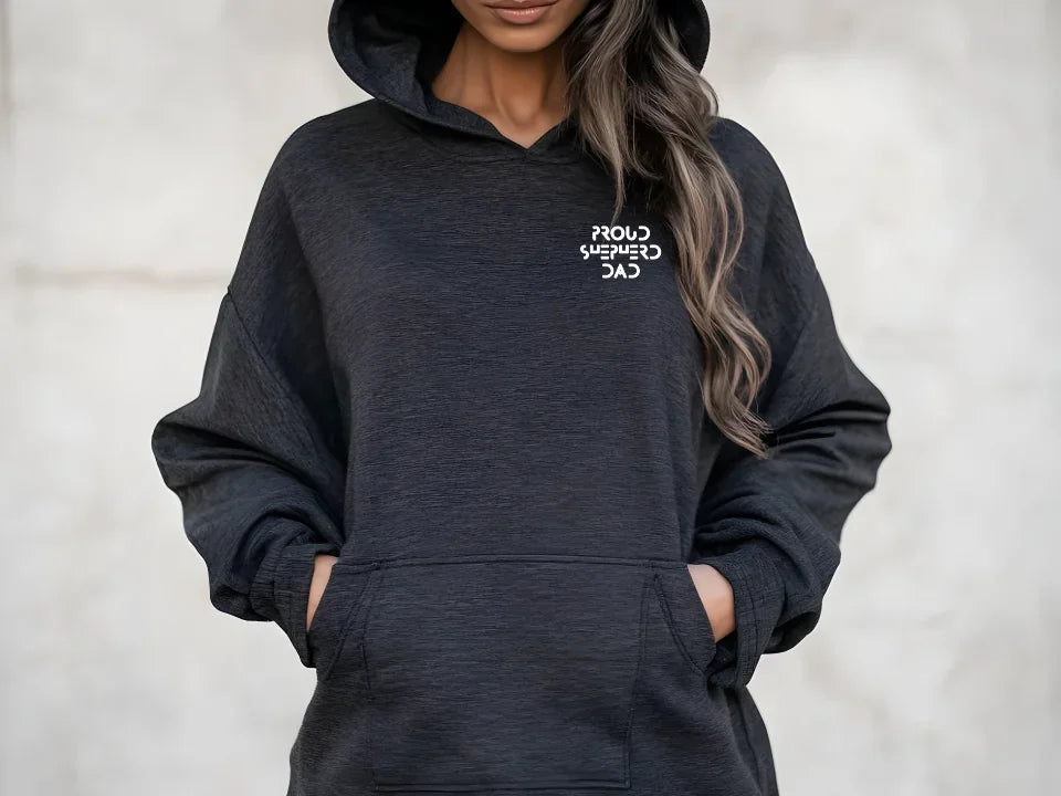 Custom front hoodie for dog parents.