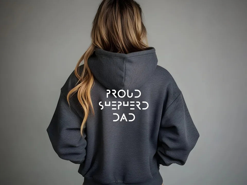 Custom back hoodie for proud dog parents. - grey