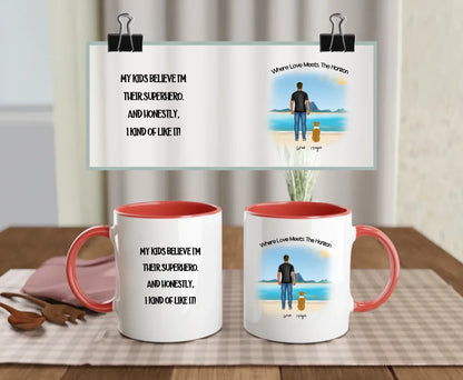 Single Dad Edition mug in red