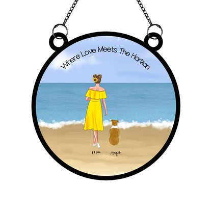 Close-up of Single Mum Edition personalised suncatcher