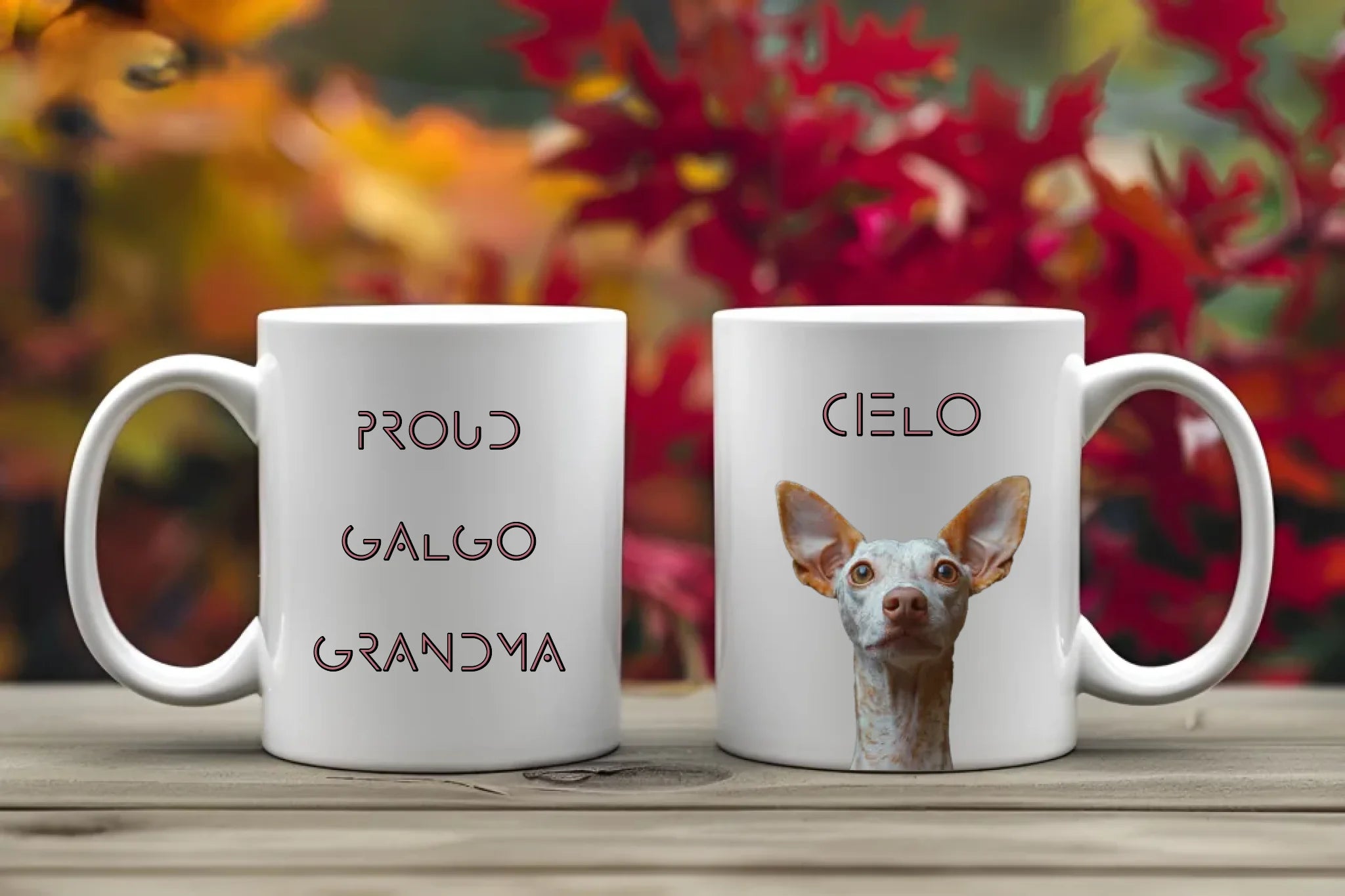 Front & Back 11oz: Personalised Dog Grandma Mug – Full Front and Back View 11oz Custom Gift