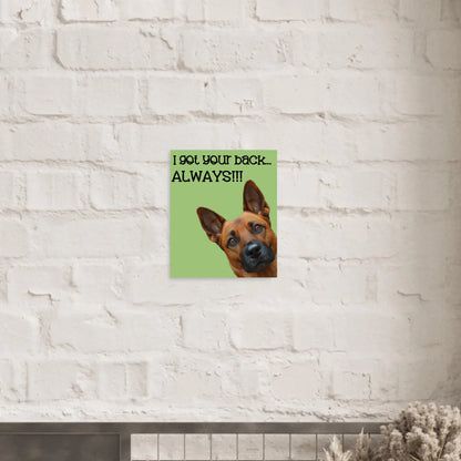 Front: Personalised Dog Canvas – Front View with Photo & QuoteClose-Up-Lobby-Textured-White-0