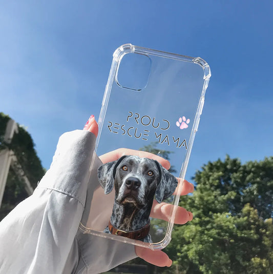 Front: Personalised Dog Phone Case – Front View with photo